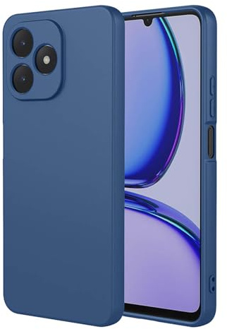 ILING Funda para Realme Note 50 / Realme C53 / Realme C51, Diseño de Suave Silicona Líquida en Color Sólido Simple Carcasa Protectora Ultradelgado Mate TPU Bumper Antigolpes Cubierta (Azul)