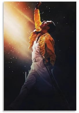 ZCHLATGDE Queen Band Freddie Poster Dekorative Malerei Leinwand Wandkunst Wohnzimmer Poster Schlafzimmer Malerei,Wandkunst Bilddruck Moderne Familienzimmer Dekor 12x18inch(30x45cm)