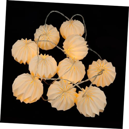 MAGICLULU Kürbisschnüre Aus Papier Feenlicht Kleine Led-leuchten Kleines Led-licht Stecker Laternenlichter Kürbis Teelichter Batteriebetriebene Lichter Lichterkette Batteriebetrieben