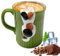 Hengrongshen Katzentasse 350ml, Personalisierte Katze Kaffeetasse, Keramik Tasse Katze für Tea, Coffee