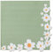 20Pcs Daisy Serviette Napkins, Floral Paper Napkins Green Napkins Disposable Party Napkin Serviettes Table Decoration for Indoor Outdoor Dining Garden Party Birthday Wedding Baby Shower