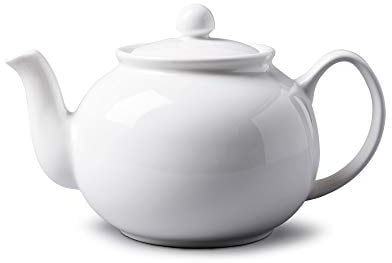 WM Bartleet & Sons 1750 T264 Traditional Porcelain 6 Cup Tea Pot, 1.5 Litre – White