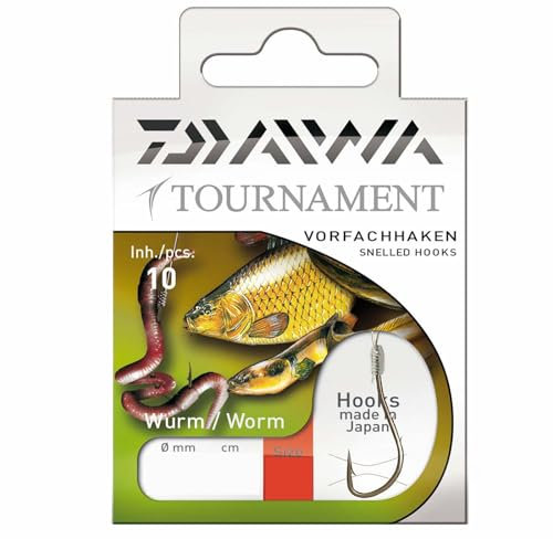 Daiwa Tournament Wurmhaken Gr. 4 60cm - Gr.4-0,33mm - 10Stück |