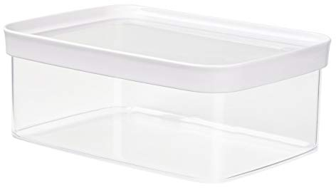 EMSA 513562 Vorratsdose Optima | Für Trockenvorräte | 2,0 L | Stapelbar | Rechteckig | 100 % keimfrei | Frische-Dichtung | 100 % Sicher | Weiß/ Transparent