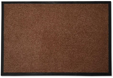 casa pura® Premium Fußmatte in attraktiver Optik | Schmutzfangmatte in 8 Größen | braun | 90x150cm