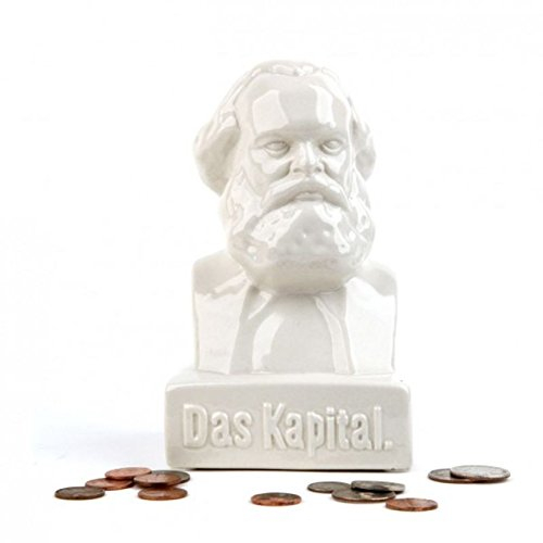 Kikkerland Das Kapital Spardose - Karl Marx Sparbüchse Sparschwein Rot