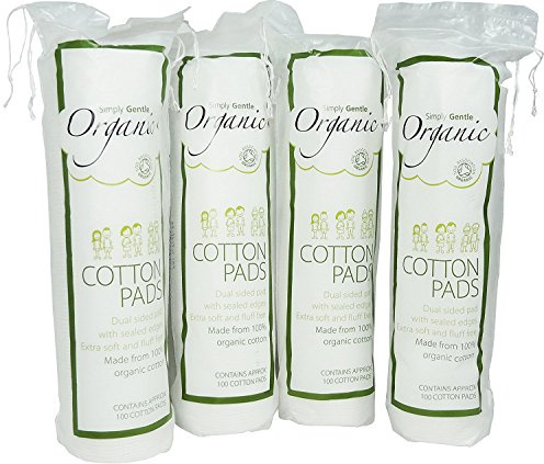 Simply Gentle Cosmetic Cotton Pads 100 Pads ( Pack of 4)