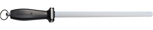 Master Grade Messerschärfer mit geraden Endkappen, Messerschärfer für Küchenmesser, mit 2 Streifen, Länge 28,9 cm, Durchmesser 1,5 cm, Weiß