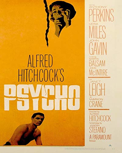 Alfred Hitchcock – Psycho - Poster - cm. 30 x 40 - Shipped Rolled Inside Heavy Tube