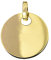forme di Lucchetta - 14 Karat Gold runden Anhänger Gravurplatte, 16mm Medaille, Echtes Gold Charm für Mädchen Kind ideal für Armbänder und Ketten (bis zu 4mm)