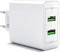 CSL - 36W Ladegerät 2 Port Quick Charge 3.0 - USB Netzteil 6000 mA insgesamt - Schnellladefunktion - Smart Charge Solid Charge - ideal für Handy Smartphone Tablet