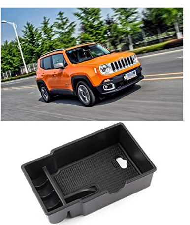 CDEFG Kompatibel mit Jeep Renegade 2015-2023 2024 Handschuhfach Armlehne Renegade Multifunktionaler Aufbewahrung Auto Center Console Organizer Tray Renegade Zubehör