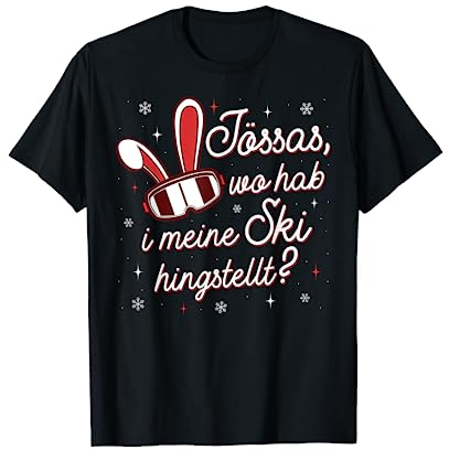 Apres-Ski Jössas wo hab i meine Ski Lustiges Skihasen T-Shirt