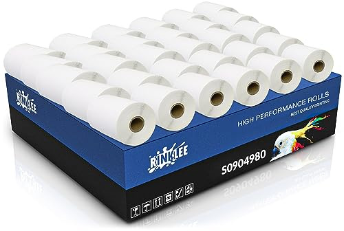 RINKLEE S0904980 Etiketten kompatibel für Dymo LabelWriter 4XL | 104 mm x 159 mm | 30 Rollen