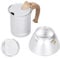 HERCHR Moka Caffettiera in in Acciaio Inox con Manico in Legno,Moka Induzione 3 Tazze,Macchina per Caffè Espresso,Caffettiera Induzione,Caffettiera Espresso