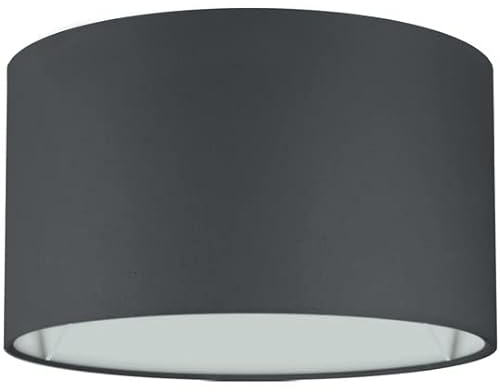 Wogati® Premium Lampenschirm E14/E27 Baumwolle|Farbe: Schwarz/Größe: Ø30cm Höhe 20cm|Lampenschirm Stehlampe + Lampenschirm Hängelampe + Lampenschirm für Tischlampe