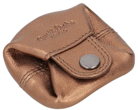 Gusti Geldbörse Leder - Linus Portemonnaie Kleiner Geldbeutel Kleingeld Portemonnaie (Metallic Kupfer)