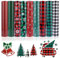 AIEX 9 Blatt Weihnachts Wärmeübertragungsfolie, 30,5 x 25,4 cm Heat Transfer Vinyl Htv Iron on Vinyl Weihnachtsschneeflocke BÜffelkaro Htv Heat Transfer Vinyl für Stoff T-Shirt Silhouette Cameo