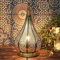 Weihnachten 2in1 Tischlampe Windlicht, Elegante goldene Leuchte/Skandi Boho Gold