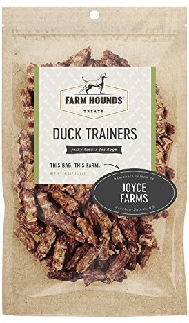 Farm Hounds - Duck Trainers - Premium Natural Jerky for Dogs - 100% Humanely Raised - Easy-Break - Great for Training & Treats - No Added Fillers - Made in USA - 4.5 oz - 1 Pack