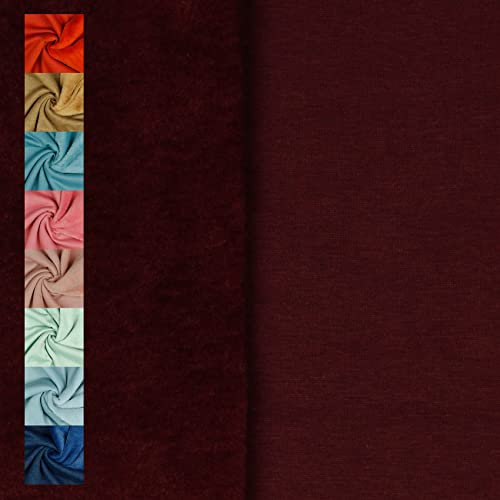 VmG-Store Polar Fleece Stoff Meterware Alpenfleece 21 Farben Fleecestoff zum Nähen mit Antipilling 150cm Breite (023 I Berry)