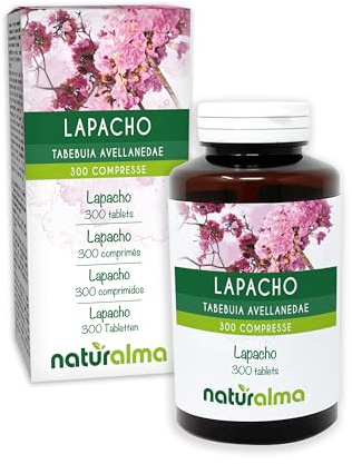 Lapacho or PAU d'arco (Tabebuia avellanedae or Tecoma curialis) bark Naturalma - 150 g - 300 Tablets - Food Supplement - Natural and Vegan