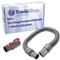 Trade-Shop Set 2 in 1: tubo di aspirazione di ricambio + adattatore intermedio compatibile con aspirapolvere Dyson DC58 DC59 DC62 DC74 SV03 SV06 DC05 DC07 DC08 DC14 DC19
