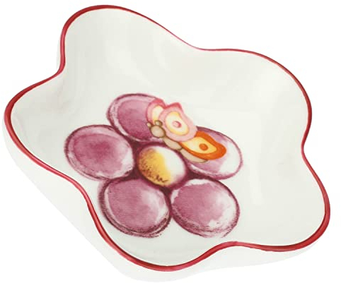 THUN - Poggiabustine in Porcellana in Ceramica Decorata a Mano con Motivi Floreali Primaverili, Linea Fiori e Fantasia, 10x10x0.75 cm h