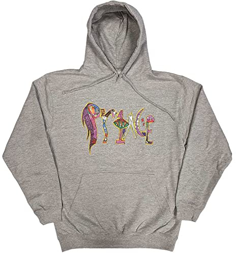 Prince Hoodie 1999 Logo Official Unisex Grey Pullover L