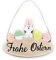 Holzschild Frohe Ostern | Osterhase mit Eiern | Schild Türschild | Hänger | 21 cm