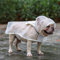Edoxus Hunderegenmantel Haustier Verstellbar Regenjacke mit Kapuze Transparent Wasserdicht Hundejacke Eva Poncho für Kleine Mittlere Hunde, M