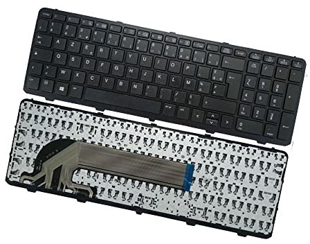 Clavier d'ordinateur Portable Compatible avec HP Probook 450 G0 450 G1 450 G2 455 G1 455 G2 Disposition française Noir avec Bordure