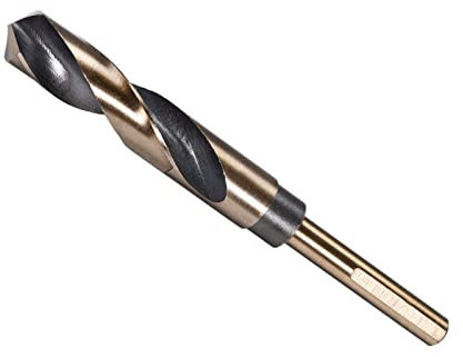 CoCud Reducido Vástago Torsión Brocas, 17mm Borde Corte, Titanio & Nitruro Recubierto Alta Velocidad Acero 4341 - (Aplicaciones: para Acero Inoxidable Perforadora Máquina)