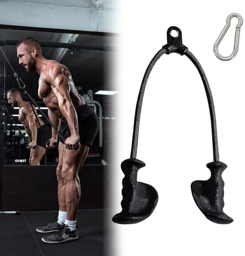 Aisny Trizepsseil, Ergonomisches Rutschfesten Griff Trizeps Seil Gedrehtes Seil Trizeps Trainingsgerät Griffhilfen Kraftsport Muskeltraining Zubehör für Fitnessstudio Gym Hause