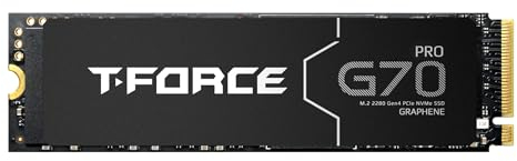 TEAMGROUP T-Force G70 PRO Graphene Dissipateur thermique 1 To DRAM SLC Cache 3D TLC NAND NVMe InnoGrit PCIe Gen4x4 M.2 2280 Disque SSD interne de jeu fonctionne avec PS5 Lecture/écriture 7400/5500