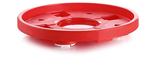 AARNAV Extra Strong Plant Caddy Stand With Wheel, Round Flower Pot Rack Rollers Dolly Plant Holders on Wheels Planter Tray Coaster for Indoor and Outdoor Saucer Tray Pallet Red