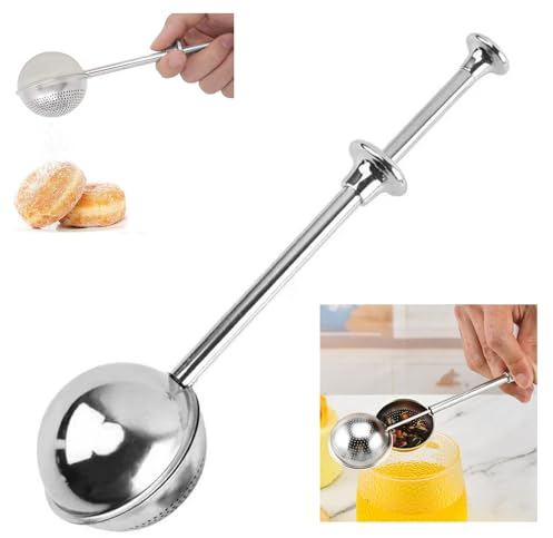 Spolverino per zucchero a velo,Spolverino per farina per cottura,Shaker per zucchero,infusore per tè sfuso,Bacchetta per spolverare,setaccio per prodotti da forno,per farina,spezie,zucchero