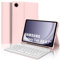 IVEOPPE Hülle mit Tastatur für Samsung Galaxy Tab A9 8.7, Tastatur für Samsung Tablet A9 2023, Magnetisch Abnehmbarer QWERTZ Keyboard Galaxy Tab A9 8.7 Zoll (SM-X110/X115/X117), Rosa