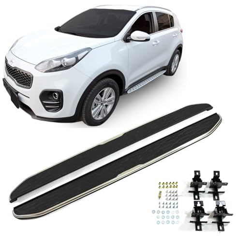 J&J AUTOMOTIVE Side Steps for Land Rover Discovery Sport 2015-Up, Kit of 2 running boards, Mounting Material Included, Black