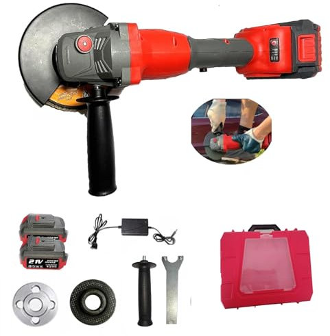 Hooha-Winkelschleifer Mit DrehzahlregelungFeststellbare Drehzahl Mit One-Touch-Start4000mAh Akku Mit Hoher Kapazität125mm SchleifscheibenWinkelschleifer Zum Schleifen, Trennen, Entzundern Und Polieren