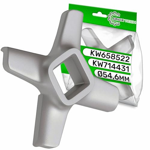 Cuchilla Picadora Carne Ø54,6 mm Acero Inoxidable Universal con Código Original KW714431 KW658522 para Kenwood - Garantía de 5 Años - ONIX TECH