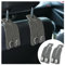 Qirc 2PCS Suede Car Double Hook, Universal Car Seat Back Storage Organiser Hooks, Auto Headrest Hook, Car Seat Purse Hook for Bags, Grocery, Handbags (Suede-Grey)