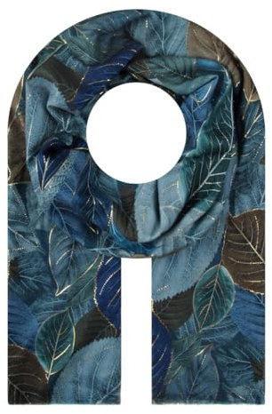 Majea Damen Halstuch Tuch Kopftuch Schal Damen-Schal Tücher Damen Stola (880034) (Blau 19)