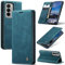 Cracedily Funda para OPPO Reno12 5G Case, Carcasa Protectora Antigolpes Case, Soporte Plegable, Ranura para Tarjeta, Cover Cuero PU Carcasa OPPO Reno 12 5G, Azul-Verde