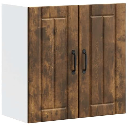 vidaXL Küchen-Hängeschrank Lucca Räuchereiche Holzwerkstoff, Wandschrank Küche, Wandschrank, Oberschrank, Küchenschrank, Hängeschrank