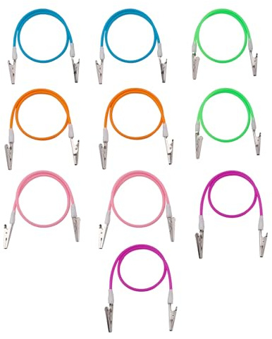 10stk Zahnservietten-Lätzchenhalter-Clips, Hochwertige Lätzchenhalter Silikon Zahnärzte Bunte Halskette mit Metallclips Zubehör Erwachsene und Ältere Menschen Zahnklinik-Restaurants(5 Farben)