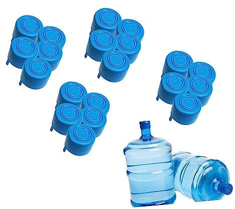 Homoyoyo Non-Spill Water Bottle Caps 20 Pack Replacement Caps for Jugs Pitchers Leakproof Lids for Home Office Use