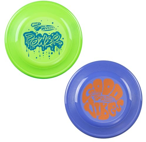Wham-O Frisbee Fastback 2er Pack Flugscheibe, 23.75 cm Hundefreundliches leichtes Spielzeug für Kinder Jungen Mädchen ab 5 Jahren und professionelle Spieler Outdoor Strand Park Garten Spiel - 100g