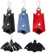 Lot de 3 porte-clés Batman, étui à clés en cuir PU, étui à clés en similicuir, porte-clés, étui à clés unisexe, porte-clés en cuir personnalisé, peut être gravé sur diverses clés de voiture ou de moto