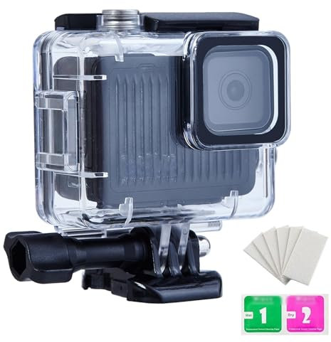 PWireless 196FT/60M Waterproof Case for GoPro Hero 4K, Underwater Diving Protective Housing Shell for Go Pro Hero 4K Compact Action Camera with Bracket Accessories